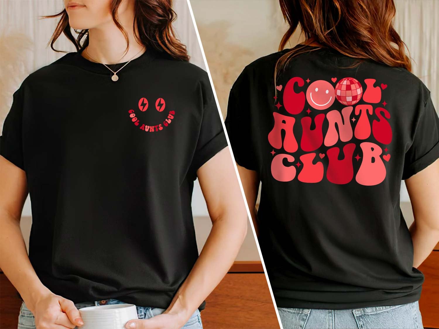 Cool Aunts Club Sweatshirt, Promoted To Aunts, Mothers Day Sweater, Aunts Birthday Gift, Trendy Cool Auntie, Sister Gifts, Funny Mom T-Shirt
