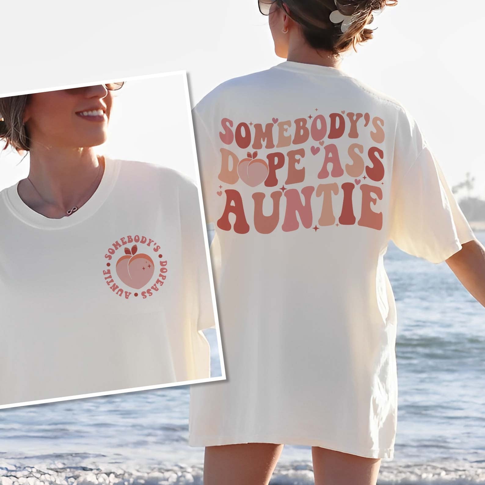 Somebody’s Dope Ass Auntie Sweatshirt, Funny Auntie Tee, Gift for Aunt, Pregnancy Announcement, Aunt Life